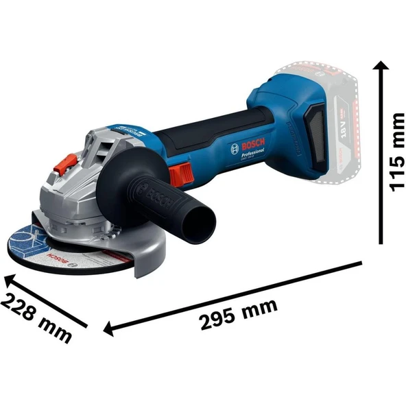 Bosch Professional GWS 18V-8 5 Ah Çift Akülü Taşlama Makinesi - Resim 2