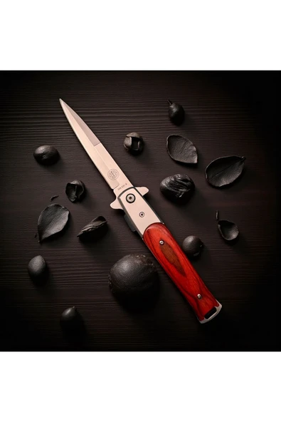 VAS.QUE Ahşap Kabze İtalyan Çelik Çakı - Resim 2
