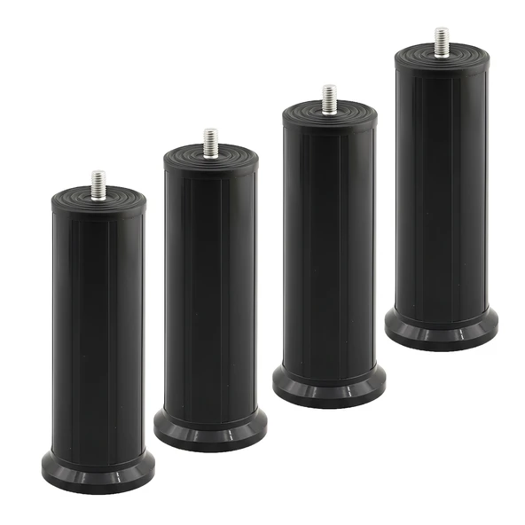 Keson 4 Adet 15 cm Siyah Plastik Mobilya Baza Tv Ünitesi Yükseltme Ayağı Robot Süpürge Uyumlu ürün görseli 1