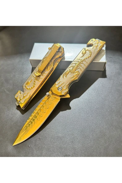 VAS.QUE Akrep Motifli Çelik Çakı - Resim 6