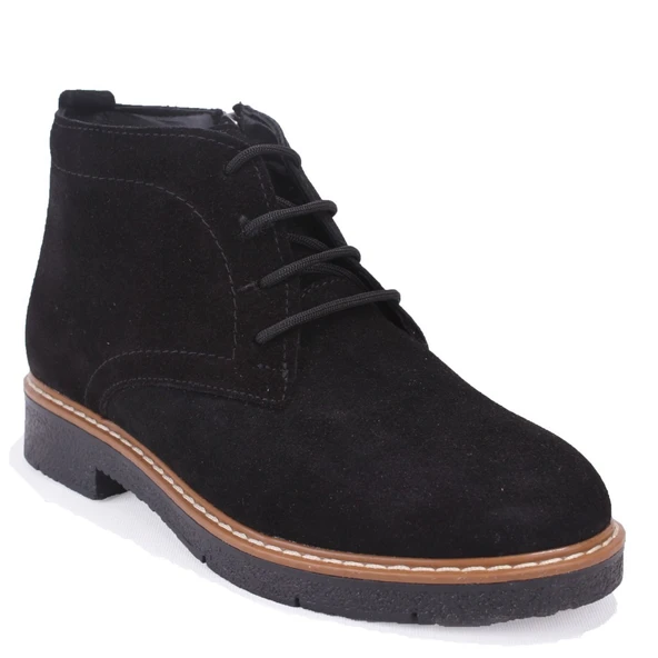 Dagoster DZA07-1236028 Siyah Süet Günlük Düz Topuk Deri Kadın Bot ürün görseli