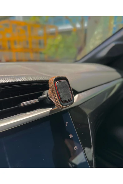 Swarovski Taş Kaplamalı Mıknatıslı Araç İçi Telefon Tutucu Çift Kilit Sistemli