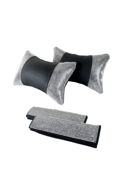 Pırlanta Taşlı Boyun Yastığı Ve Emniyet Kemer Pedi