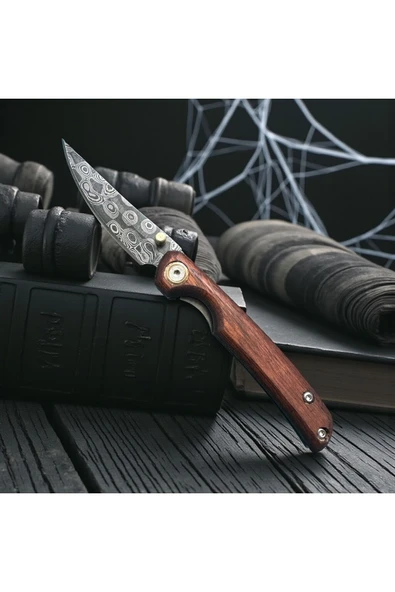 VAS.QUE El Yapımı Damasgus Çelik Çakı - Resim 2