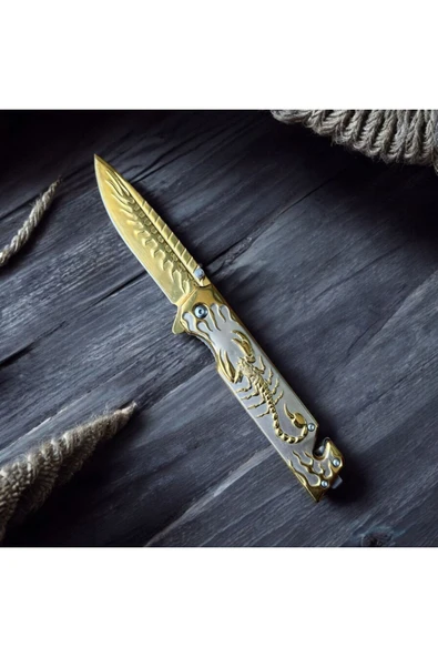 VAS.QUE Akrep Motifli Çelik Çakı - Resim 7