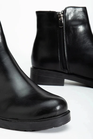 165-204 Siyah Yanki Günlük Kadın Bot - Resim 4