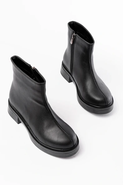 02-3033 Siyah Fermuarlı Günlük Kadın Bot ürün görseli 1