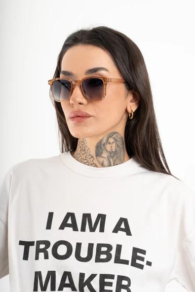 M Mazzanti Cateye Kare Cris Model Unisex Güneş Gözlüğü UV400 - RG23043