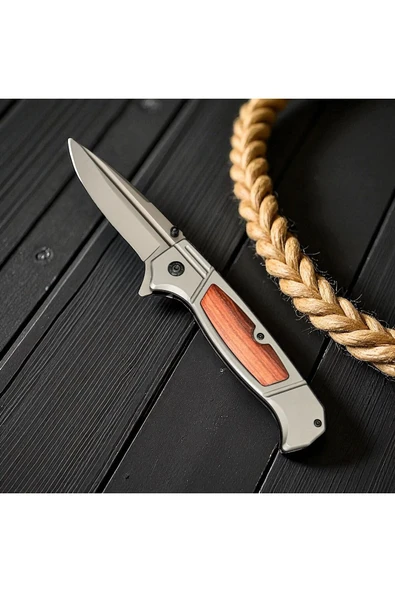 VAS.QUE Ahşap Detaylı Ultra Keskin Çelik Çakı - Resim 2