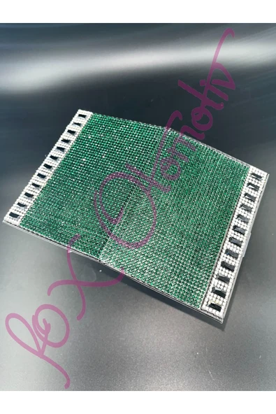 Yeşil Taşlı Siyah Baget Detaylı Ruhsat Kabı - 2