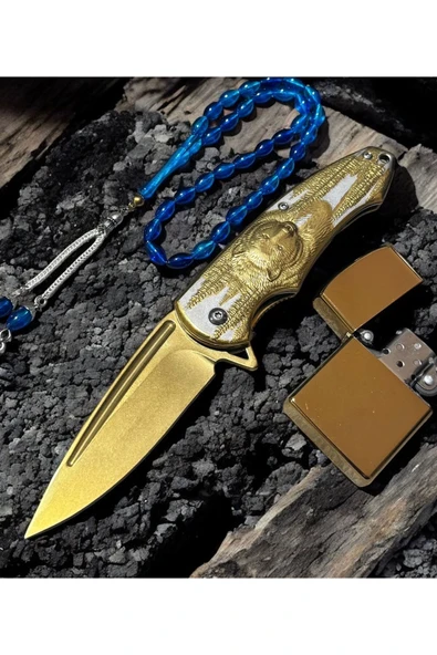 VAS.QUE Ayı Kabartmalı Çelik Çakı ürün görseli