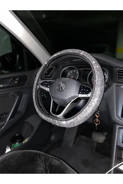 Full Gümüş Taşlı Direksiyon Kılıfı ürün görseli 1