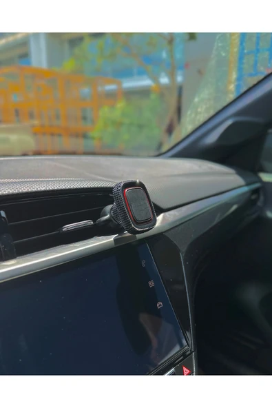 Taş Kaplamalı Mıknatıslı Araç İçi Telefon Tutucu Çift Kilit Sistemli