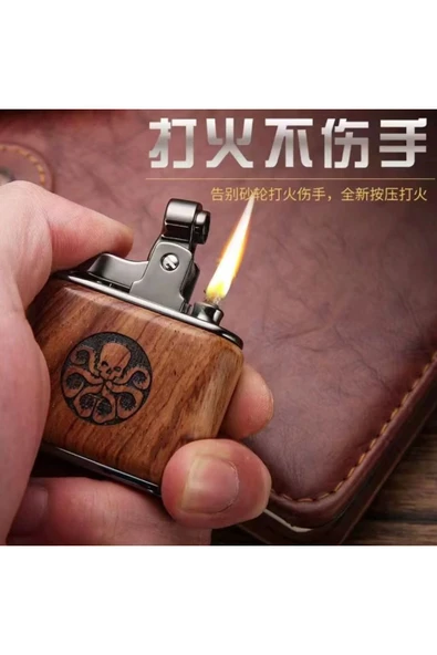 M Mazzanti Honest Benzinli Ahşap Çakmak - Resim 2