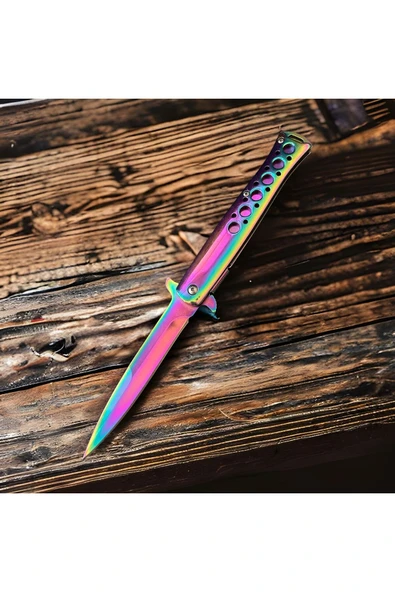 VAS.QUE Rainbow Yunus Çakı Italyan Model Paslanmaz Çelik Çakı - Resim 2