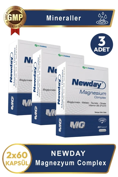 Newday Magnezyum Complex 60 Kapsül 3 Adet ürün görseli 1