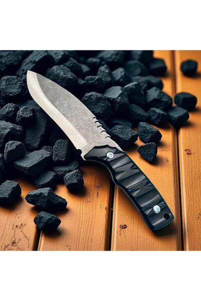 VAS.QUE Dövme Çelik Ultra Keskin Avcı Bıçağı - Resim 3