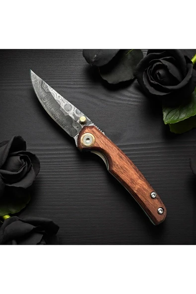 VAS.QUE El Yapımı Damasgus Çelik Çakı - Resim 4