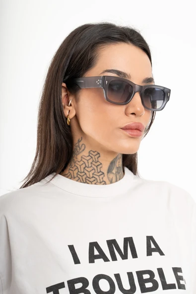 M Mazzanti Cateye Kare Yeni Sezon Unisex Güneş Gözlüğü UV400 - 9