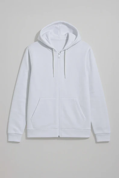 Kadın Fermuarlı Kapüşonlu Cepli İçi Polarlı Sweatshirt - Resim 9