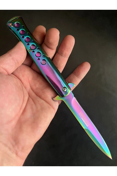 VAS.QUE Rainbow Yunus Çakı Italyan Model Paslanmaz Çelik Çakı ürün görseli