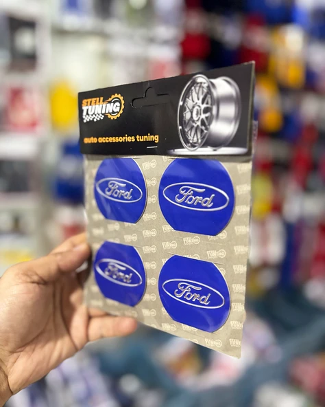 Ford Uyumlu, Jant Göbeği Arması, Sticker 4'lü Set 60mm - Resim 2
