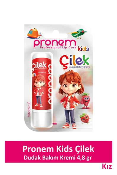 Pronem Kids Dudak Bakım Kremi Kız Çilek 4,8gr ürün görseli 1
