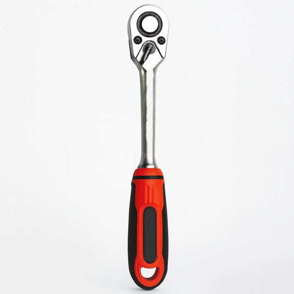 Cırcır Kolu 1/2" Lokma Anahtarı 72 Diş Profesyonel Endüstriyel El Aleti Uzun Kollu Dayanıklı Metal - 5