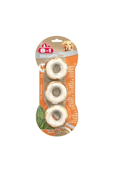 8IN1 Delights Rings Köpek Ödül Kemiği Tavuklu - 119GR ürün görseli 1