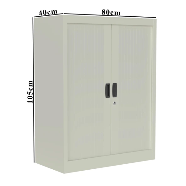 Sürgülü Kapaklı Metal Ayakkabılık – Geniş Raflı Kiler & Arşiv Dolabı - Resim 6