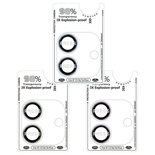 BİNANO IPHONE 17/16/16 PLUS SAFİR MOR KAMERA KORUYUCU - 2