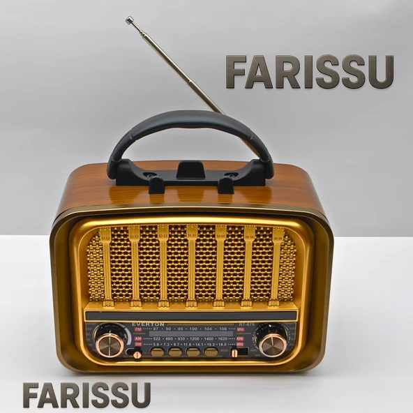 Everton RT-676 Retro Görünümlü 3 Band FM/AM/SW Radyo, Bluetooth Hoparlör ve Fenerli Klasik Tasarım - 4