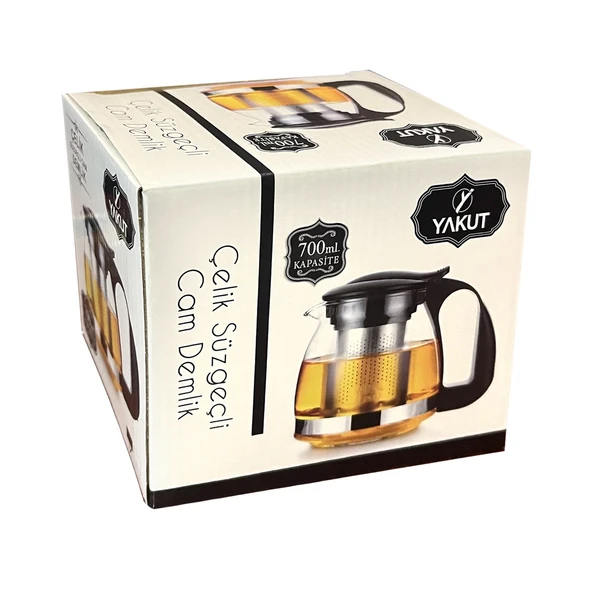 Yakut Çelik Süzgeçli Demlik 700 ml - 4