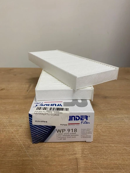 Wunder WP918 Çiftli Polen Filtresi 27274EA000 999M1D4005 Nissan NAVARA 2.3 DCI-2.5D 2.5TDI PATHFINDER 2.4-2.5TDI
