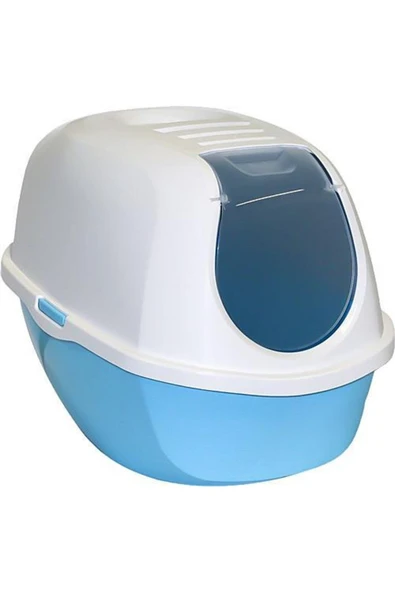 Moderna Smart Kapalı Kedi Tuvaleti Mavi 40x54x41 ürün görseli