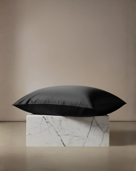 Cozy Home Halo Saten Yastık Kılıfı Siyah 50x70 ürün görseli 1