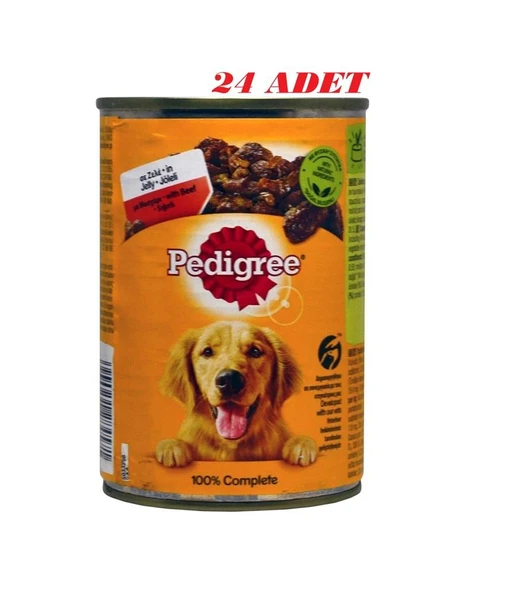 Pedigree sığır etli ve ciğerli Yetişkin Köpek Konserve Yaş Maması 24x400 gr ürün görseli