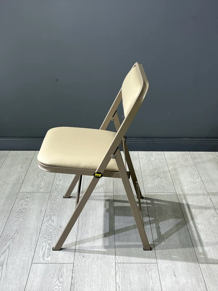 Katlanır Kamp Sandalyesi Cappuccino Piknik Sandalyesi Kapuçino Deri - Resim 2