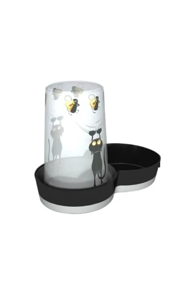 Moderna Trendy Kedi ve Fare Desenli Kedi Su Kabı 1,5 Lt ürün görseli