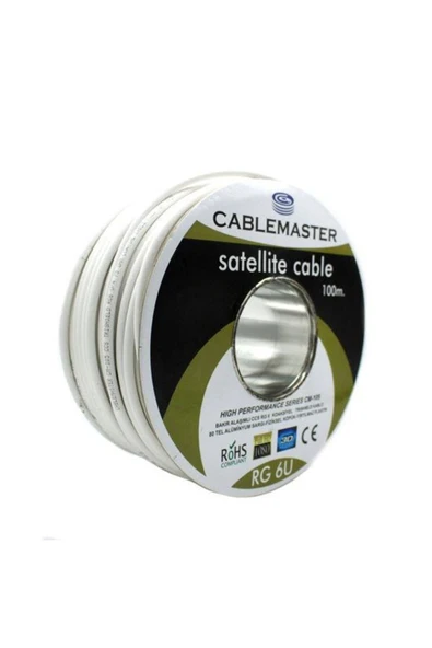 100 Mt 80 Tel Rg6 U4 Bakır Alışımlı Koaksiyel Trıshıeld Makaralı Kablo Cm-105 ürün görseli