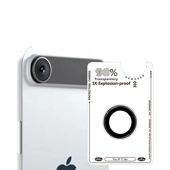 BİNANO IPHONE 17 AIR SAFİR NATUREL TİTANYUM KAMERA KORUYUCU