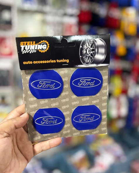 Ford Uyumlu, Jant Göbeği Arması, Sticker 4'lü Set 60mm ürün görseli