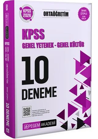 2026 Kpss Gy Gk Ortaöğretim Tamamı Çözümlü 10 Deneme ürün görseli 1
