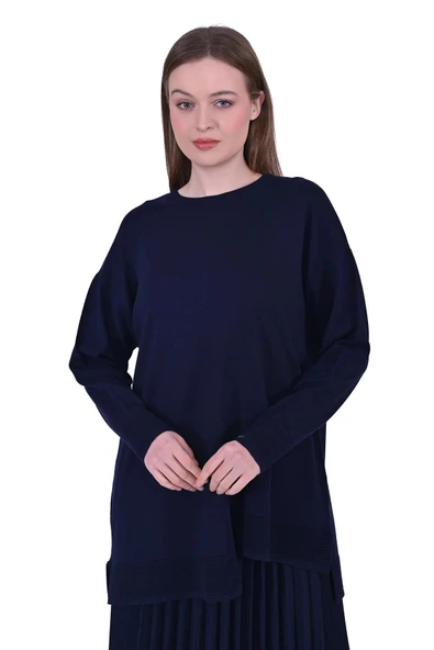 invee Bekletmeli Tunik LACİVERT  6840 - Resim 7