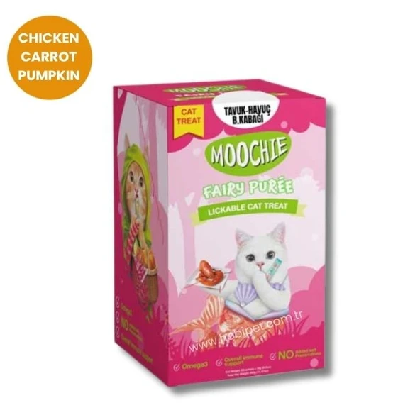 Moochie Tavuk Havuç ve Bal Kabaklı Krema Kedi Ödülü 30 x 15gr - Resim 3