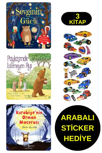 ARABALI STİCKER HEDİYELİ - OKUL ÖNCESİ RESİMLİ KİTAPLAR MASAL - SEVGİNİN GÜCÜ -PAYLAŞMAK İSTEMEYEN ürün görseli