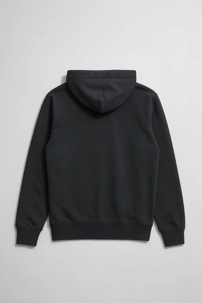Erkek Fermuarlı Kapüşonlu Cepli Füme Sweatshirt - Resim 3