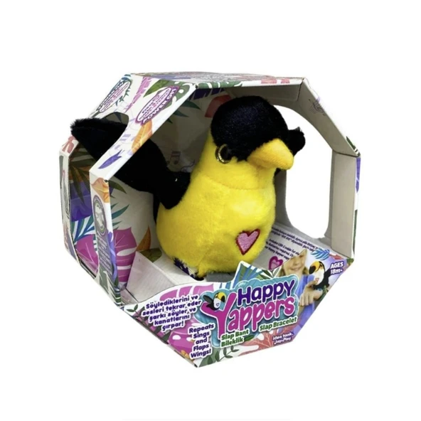 Peluş Ses Tekrarlı Hayvan Bileklik Aksesuar - Saka Kuşu - 2