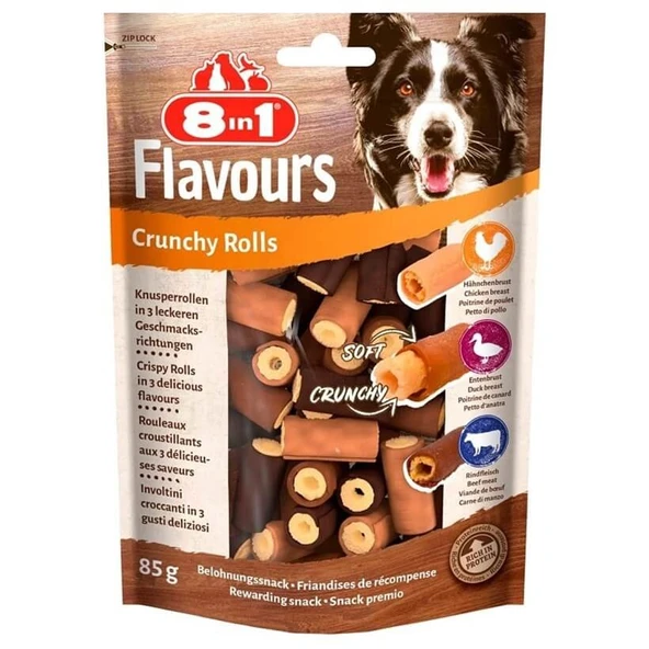 8IN1 Flavours Crunchy Rolls Kıtır Köpek Ödülü 85gr - 3