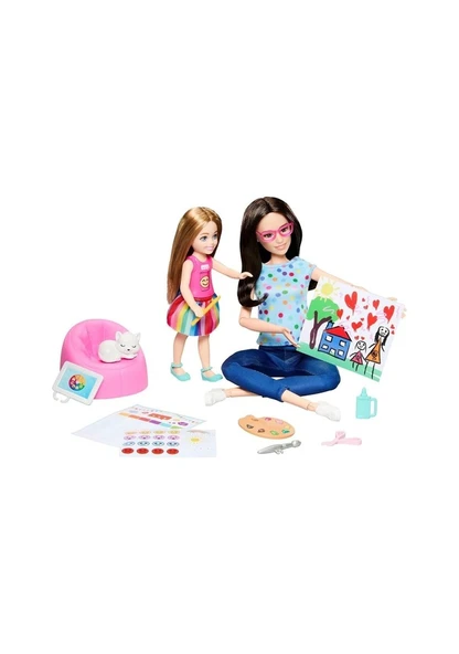Barbie ve Chelsea Sanat Atölyesi Oyun Seti HRG48 Lisanslı Ürün - Resim 4